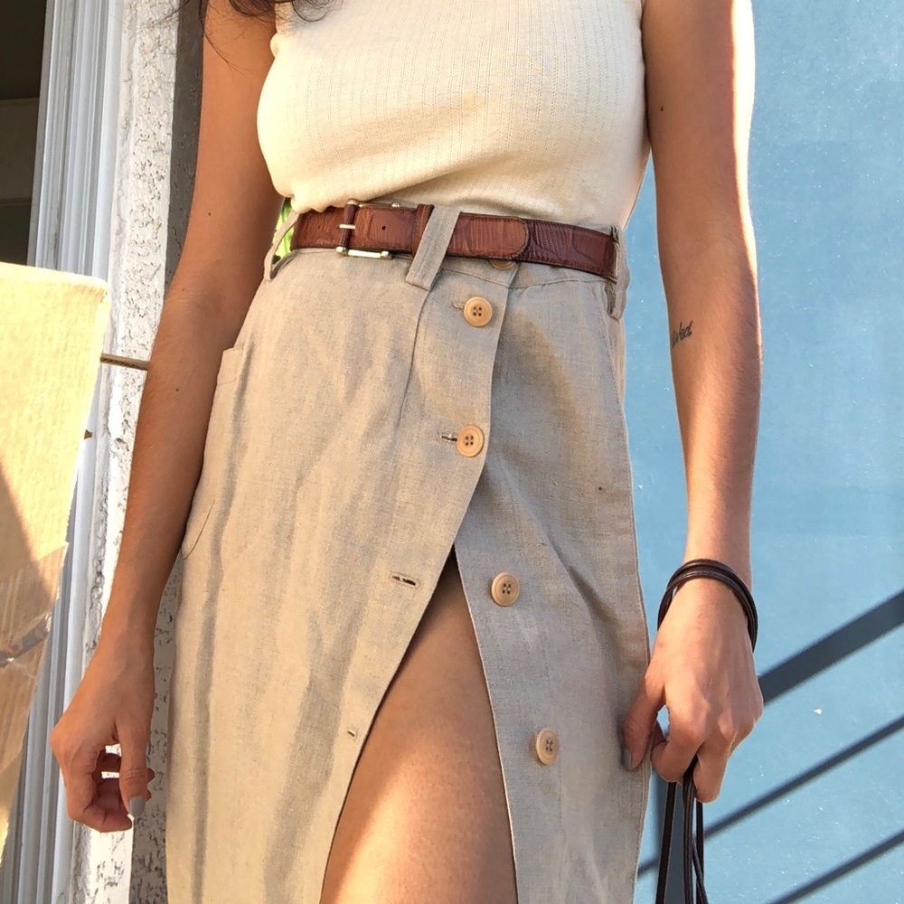 RALPH LAUREN SIDE SLIT SKIRT
